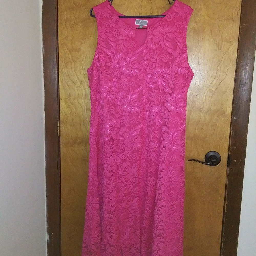 JM Collection Hot Pink Dress